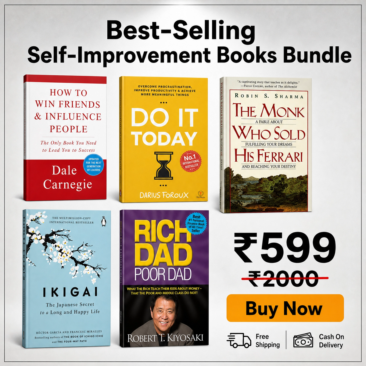 Top Self-Improvement & Success 5-Book Bundle Set | Mega Offer
