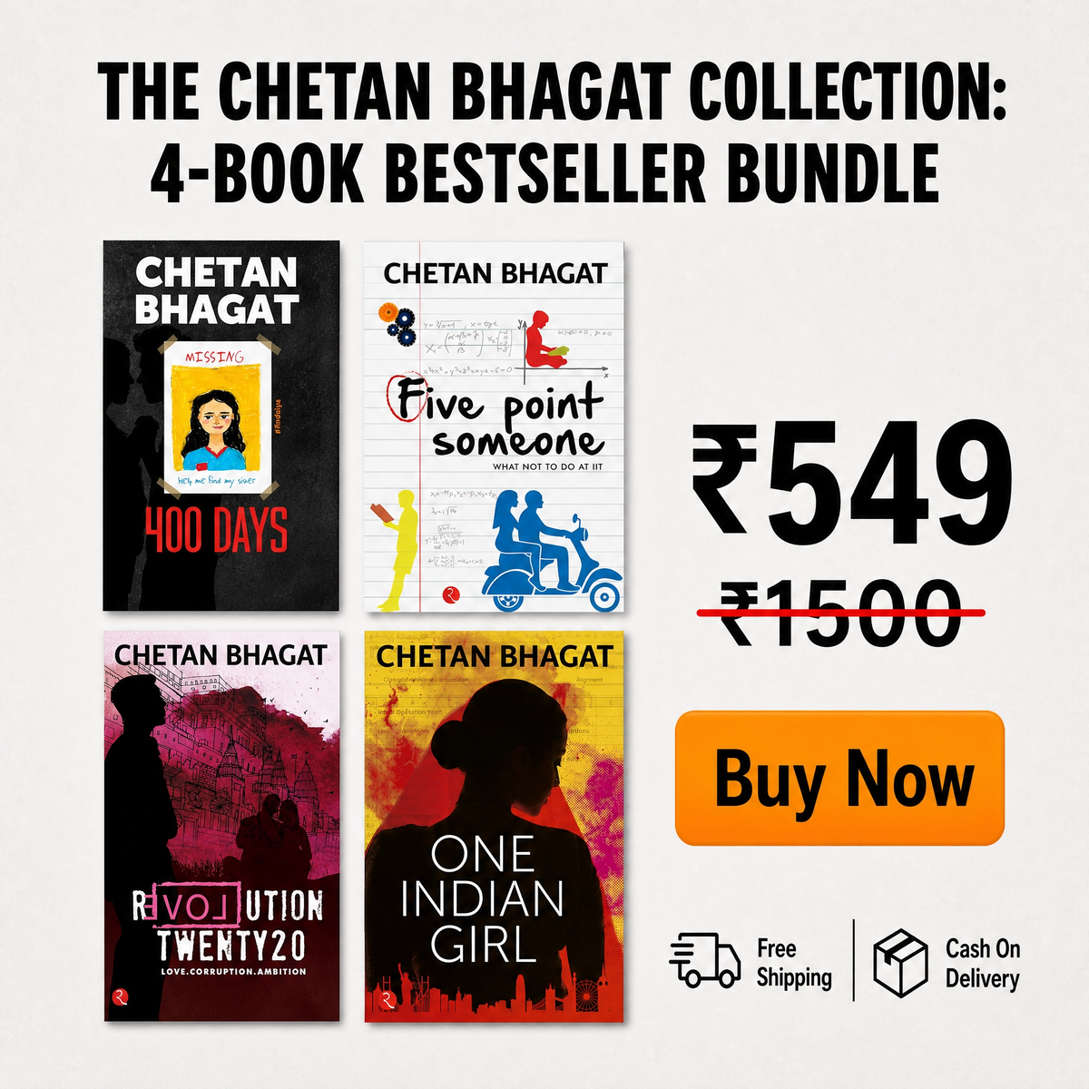 The Chetan Bhagat Collection Ultimate 4-Book Bestseller Bundle